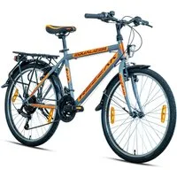 Rezzak Cityrad 24 Zoll Kinderfahrrad 24"Straßenzugelassenes City Bike für Jungen, 21 Gang, Kettenschaltung