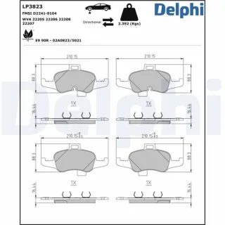 Delphi Bremsbel?ge vorne Audi Tt 2,0