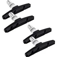 BAYLI V-Brake 4 Stück Fahrrad Bremsen Set für Shimano, 2 Paar Bremsschuhe schwarz
