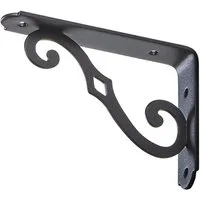 SO-TECH® Wandregalhalter Regalkonsole RK17 schwarz Tragkraft max. 30 kg pro Paar, 1-tlg., 125 x 90 mm