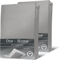 One Home Spannbettlaken Jersey, Jersey, Gummizug: rundum, (2 Stück), Double Pack mit Rundumgummizug, weich