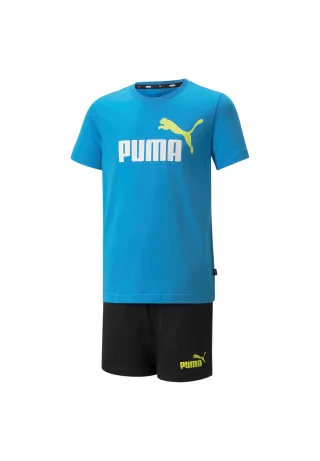 Puma Tee &amp; Shorts Set schwarz/blau 847310 01