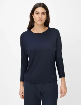 Brax Damen Shirt Style CHARLENE navy, dunkelblau, Gr. 34