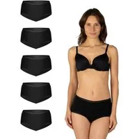 Elsie Taillenslip mit Spitze Unterhosen Damen Hüftslip aus Baumwolle mit Stretch (Packung, 5-St., 5er-Pack) unsichtbar unter deiner Kleidung - Hohe Taille Slip Damen