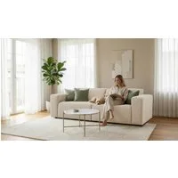 OTTO home 3-Sitzer Koa, 228 cm, Modulsofa in Cord, Chenille, Struktur, Webstoff, Designsofa, weicher Lounge-Sitzkomfort, Welleunterfederung, bodentief