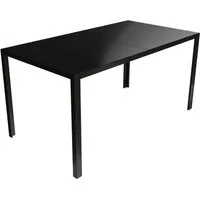 Mojawo Küchentisch Gartentisch Esstisch Outdoor Tisch Glastisch Gartenmöbel 150x80 cm