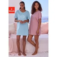 Vivance Dreams by Lascana Bigshirt (Packung, 2 Stück) mit zart skizziertem Frontdruck