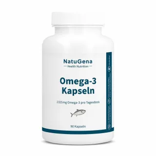 NatuGena Omega-3 Kapseln | 90 Stück | mit natürlichem, hochwertigen Fischöl aus nachhaltigem Fischfang