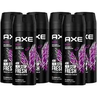 axe Deo-Spray 6x Axe Bodyspray Excite ohne Aluminiumsalze 150 ml, 6-tlg.