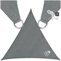 tectake Sonnensegel, (Set, 3 x 3 x 3 m), dreieckig mit UV-Schutz 50+