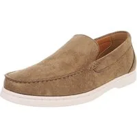 Coolwalk Herren Slipper aus Veloursoptik, Casual Slip-on Schuh Slipper (91977288) Flach Slipper in Hellbraun