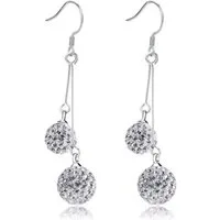 ELLAWIL Paar Ohrhaken Ohrschmuck Damenohrringe Zirkonia Ohrhaken Ohrhänger Glitzerstein (Sterlingsilber 925, GESCHENKIDEE), inklusive Geschenkschachtel