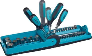 HAZET Steckschlüssel- und Bit-Satz „Smart Case“ (1/4 Zoll), 38-teilig - 856-1