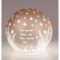 formano LED Dekolicht Kugel rose 10cm 12cm - Tue was du liebst, LED fest integriert