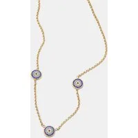 Medusa Accessoires Charm-Kette Nazar Edelstahl Halskette
