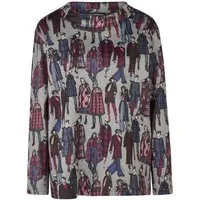 Doris Streich Sweatshirt aus Wirkware mit Karo-Fashionista-Print