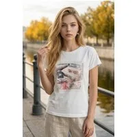 Zuckerwatte Print-Shirt 78193 aus 100% Baumwolle, modische Form