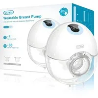 Athlix Elektrische Milchpumpe Milchpumpe Elektrisch Tragbar Freihändig, Brustpumpe Milch, 4 Modi, 36 Stufen, mit LED-Anzeige