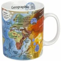 Könitz Becher Wissensbecher Geographie 490 ml, Porzellan