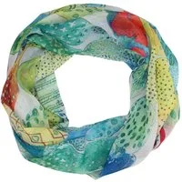 MIRROSI Loop Damen Schal mit Tollem Muster Weich aus 100% Viskose, Schlauchschal, (ca. 160x48cm, zweimal um den Hals wickelbar), Damen Halstuch Stola ideal für Frühling,Sommer, Herbst