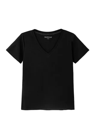 V-neck Premium T-Shirt SCHWARZ