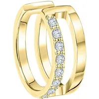 Firetti Ohrklemme Schmuck Geschenk, Ohrring, Silber 925, mit Zirkonia (synth)