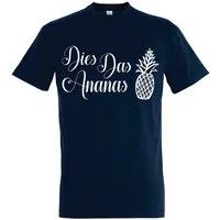 Youth Designz Print-Shirt "DIES DAS ANANAS" Herren T-Shirt mit Lustigen Print Geschenk Statement mit witzigen Aufdruck für Männer