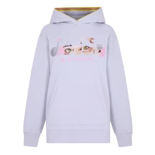 Diadora - Kapuzenpullover für Damen, mit Kapuze, Polyester-Baumwollmischgewebe (Kieselgrau)