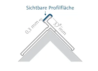 HSK Eckprofil, außen, flächenbündig, ca. 23 × 27 mm, schwarz-matt, 930012-68 930012-68