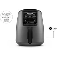 Karaca Heißluftfritteuse Karaca Air Cook XL 2 in 1 Airfryer Heißluftfritteuse Fritteuse 4L, 1550W
