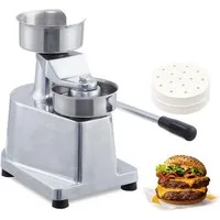 GarveeMore Burgerpresse Burger Patty Maker mit 500 Stück Patty Papiere Edelstahl