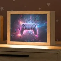 OnlyWow Nachttischlampe Lightbox Controller - Neon - Explosion - Abstrakt - Jungen, Dimmbar, Farbwechsel, LED, Warmweiß, Kaltweiß, Neutralweiß Einstellbar, Nachtlicht, Kinder- und Babyzimmer, Dimmbar, mit Kabel, Tischleuchte