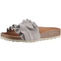 VERBENAS Rocio Roda Pantolette Sommerschuh, Flat mit geschwungenen Laschenstoff