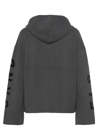 LASCANA - Elbsand LM Knit Hoodie anthracit me - Gr. - 42