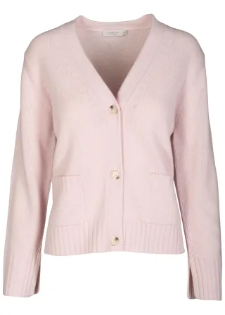 CLARINA - V-Cardigan, 1/1 Arm, uni rose - Gr. - 40