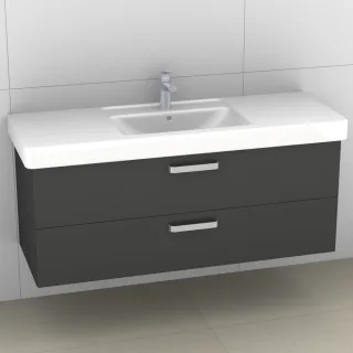 Artiqua 414 Waschtischunterschrank für Subway/Omnia Architectura 611813 Anthrazit Glanz, 414-WU2L-V5 414-WU2L-V51-7065-51
