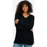 Sheego Strickpullover Langarm-Pullover Langarm Zopfmuster