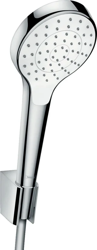 Hansgrohe Brausehalterset Croma Select S 110 1jet EcoSm mit Brauseschlauch weiß/chrom,28096400 28096400