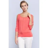 Passioni Langarmshirt mit Schlitzen an den Ärmeln