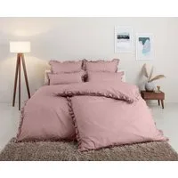 OTTO home Bettwäsche Violetta in Gr. 135x200 oder 155x220 cm, Renforcé, 2 teilig, Bettwäsche aus Baumwolle, romantische Bettwäsche mit Volants