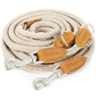 Rudelkönig Hundeleine - Führleine Emma beige 2,25 m