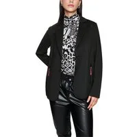 Marc Cain Kurzblazer Check it Up Premium Damenmode sportlich, in Netz Optik, figurnaher Schnitt, ungefüttert