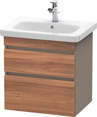 Duravit DuraStyle Waschtischunterbau wandhängend Nussbaum & Basalt Matt 580x448x610 mm - DS648007943 DS648007943