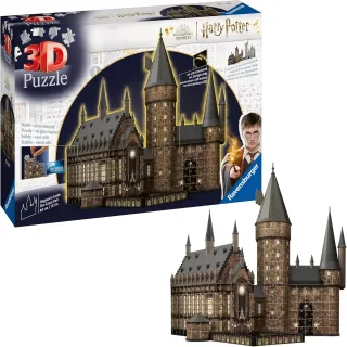 Ravensburger 3D Puzzle 11550 - Harry Potter: Hogwarts Schloss - Die Große Halle (Night Edition) [540 Teile]