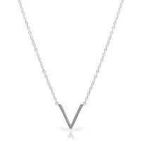 lanii Silberkette lanii Kette mit V-förmigem Anhänger 925er Silber