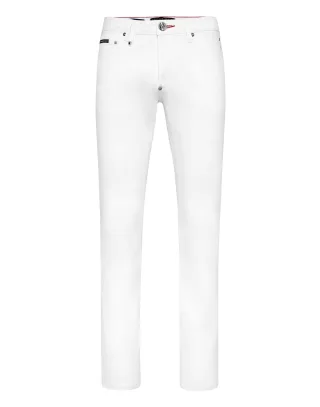 Denim Trousers Super Straight Cut Skulls