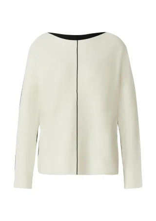 s.Oliver BLACK LABEL - Strickpullover schwarz|creme - Gr. - 36