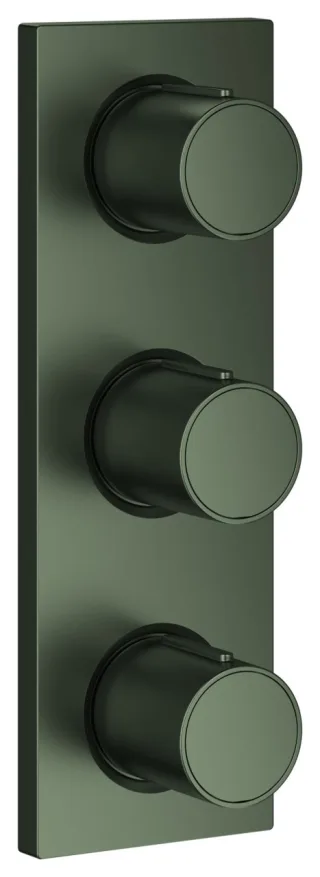 GROHE Unterputzventil Grohtherm F 100755 3-fach ohne Unterputz-Körper satin graphite, 100755MG00 100755MG00