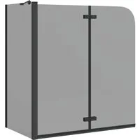 vidaXL Duschwand Bad-Duschschirm Schwarz 120 x 68 x 130 cm, (1 tlg)