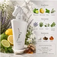 Lattafa Eau de Parfum Maahir Honor EDP 100ml Frisch aromatisch + Parfümzerstäuber (leer) Set